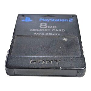 Black Sony PlayStation 2 PS2 Original OEM MagicGate 8MB Memory Card Authentic